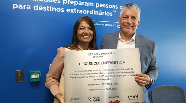Parceria entre Santo André e Enel gera Economia de quase R$ 2 milhões